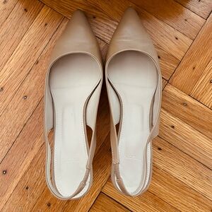 Theory Elegant Classic Tan Slingback Women's low heel, size 38